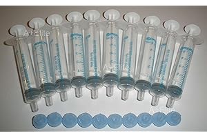 BAXA ExactaMed Oral Liquid Medication Syringe 5cc/5mL 10/PK Clear Medicine Dose Dispenser With Cap Exacta-Med BAXTER Comar Latex Free