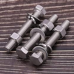 M8 x 45mm (10 Sets) Stainless Steel Hex Bolts with