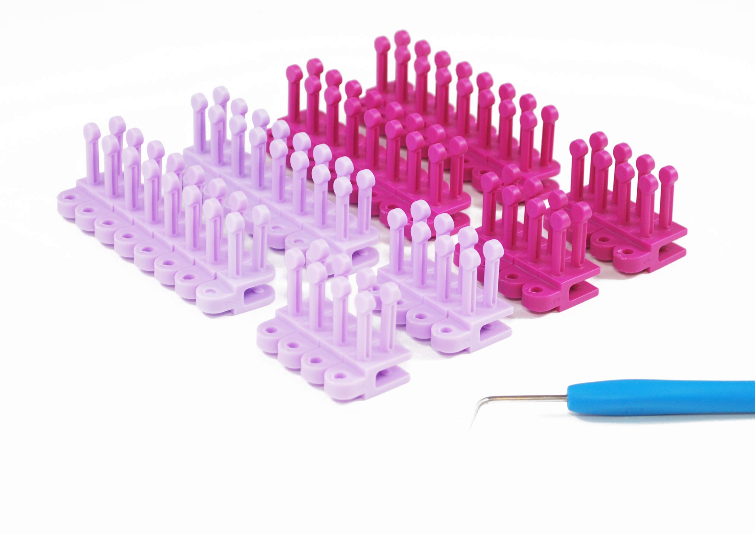 Authentic Knitting Board Flexee Loom Links Skinny, Small Gauge, for Thin Yarn, 48 Links, 96 pegs