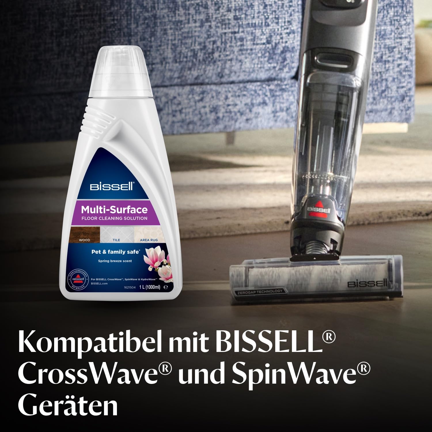 BISSELL Mehrflächen-Bodenreinigungslösung, 3er-Pack, 1 L, 2885 4