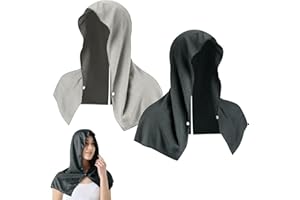 2 Packs Absorbent Cooling Hoodie Towel Wraps, Quick-Drying Cooling Towels for Neck Instant Soft Scarf Face Sun Protection Men