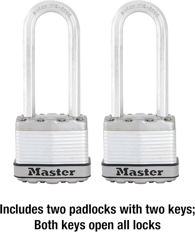 M1XTLJCCSEN Lot de 2 cadenas en acier laminé Magnum de 3,5 cm de large, diamètre de 1,6 cm, dégagement de la manille, manille de 6,3 cm