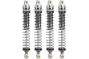 RZXYLRC 4PCS RC Shock Absorber Set RC Dampers for 1/10 RC Crawler Axial SCX10 90046 AXI231017 TRX-4 D90 Wraith Metal Upgrade (gray, 120mm)