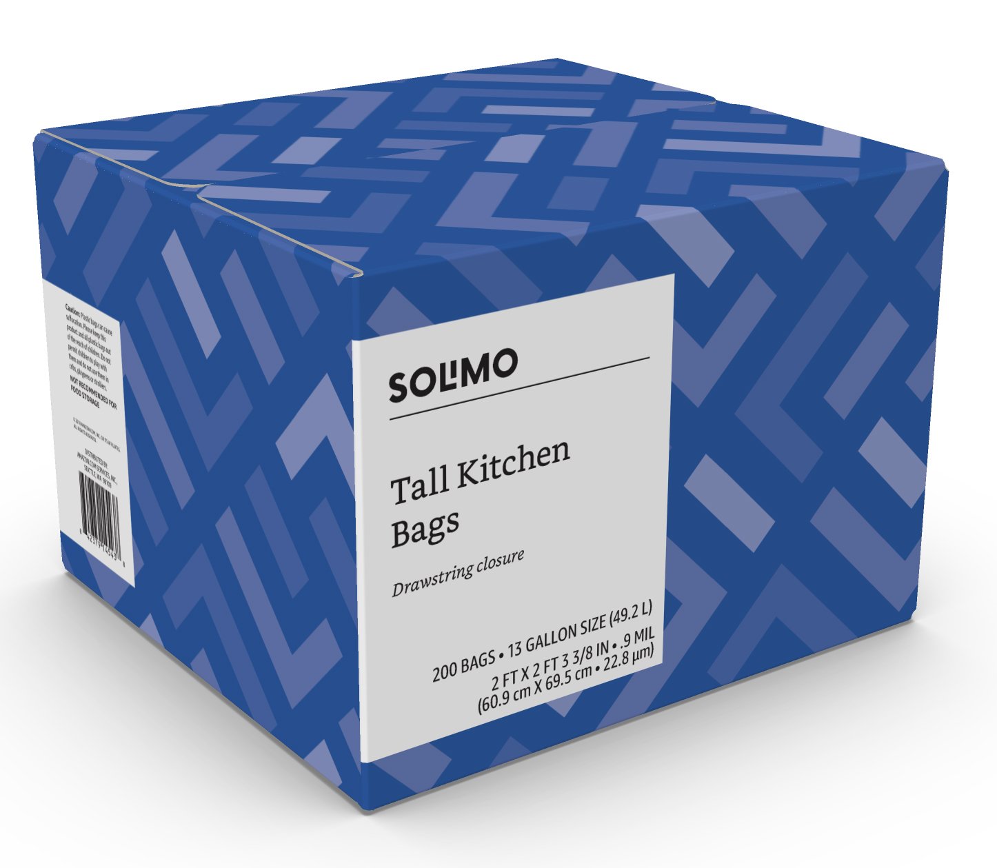 Amazoncom Amazon Brand Solimo Tall Kitchen Drawstring Trash Bags