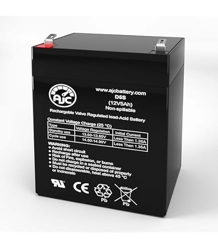 thumbnail image 2 of Mighty Max 12V 5Ah SLA Replacement Battery F2 Terminals - For Alarm, Scooters, UPS 2 of 6