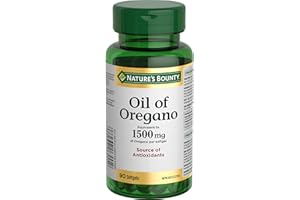 NATURE'S BOUNTY Oil Of Oregano, 1500 mg, Source Of Antioxidants, Softgels, 24.3 g