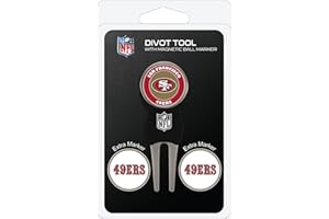 Team Golf NFL Divot Tool with 3 Golf Ball Markers Pack, Markers are Removable Magnetic Double-Sided Enamel