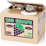 TUSEASY Cartoon Stealing Coin Bank, Automatic Cute Piggy Bank for Kids, Electronic Money Saving Box, Birthday Toys Gifts for