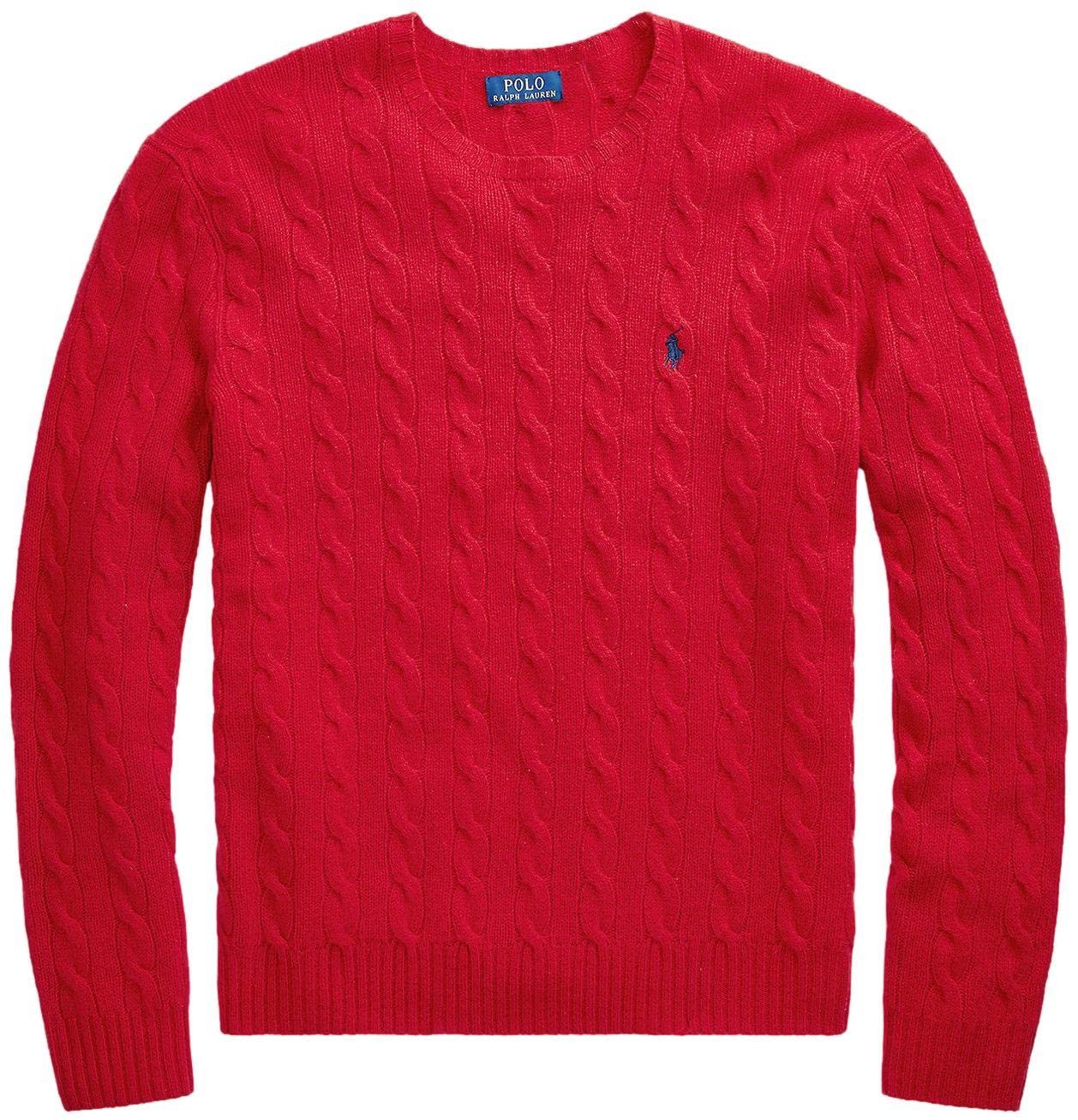 Photo 1 of Polo RL Woman's Cable Knit Sweater, Autumn/Winter 2021 Rl2000 Red, X-Large, Fall/Winter 2021 Rl2000 Red, XL