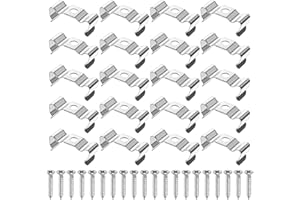 VIN BEAUTY 20PCS T5 Clips Bracket Hanger for Integrated Tube Light Fixture, Clips Holder Bracketr with Screws Fluorescent Tube Light Fixture Holder