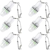 Fishing Lure Light Deep Drop Light 4.3" LED Fishing Light Underwater Flashing Strobe Lamp 2,100 ft Water-Triggered Design Fish Attracting Lamp for Swordfish Tilefish Halibut Tuna Grouper Green 6 Pack