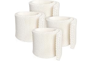 KEYCCI MAF1 Humidifier Wicking Filter Compatible with Air-Care, Emerson, Essick, MoistAir Filters MA0950 MA1200 MA1201, Ken More 14906, 14410, 14411 Humidifiers (4pcs, White)