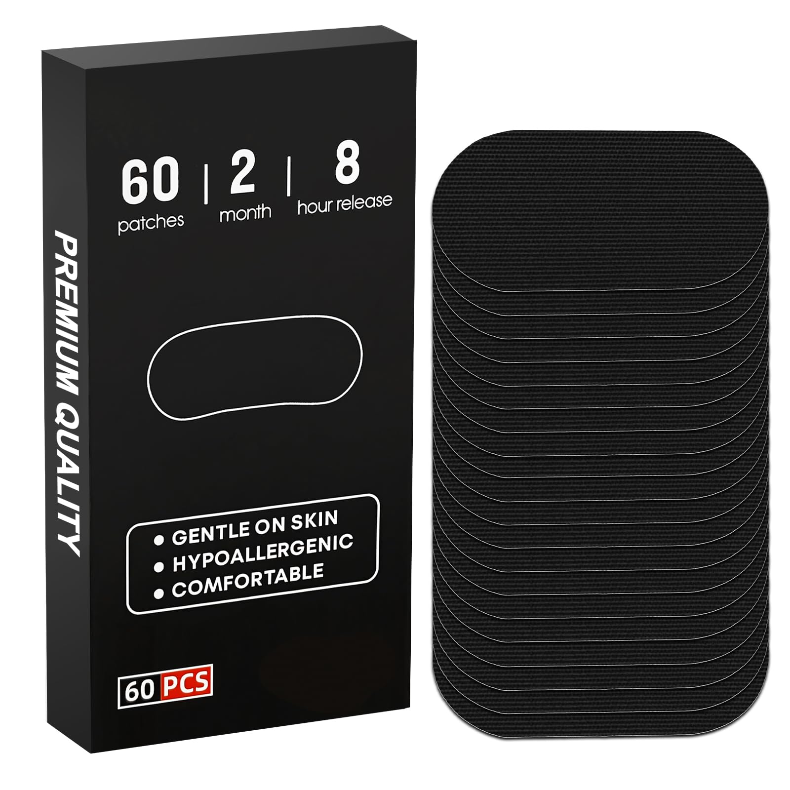 Black Premium Tape (60 Pack), Easy to Use, Convenient to Carry, Strong Adhesive Tape Multi 1 Image