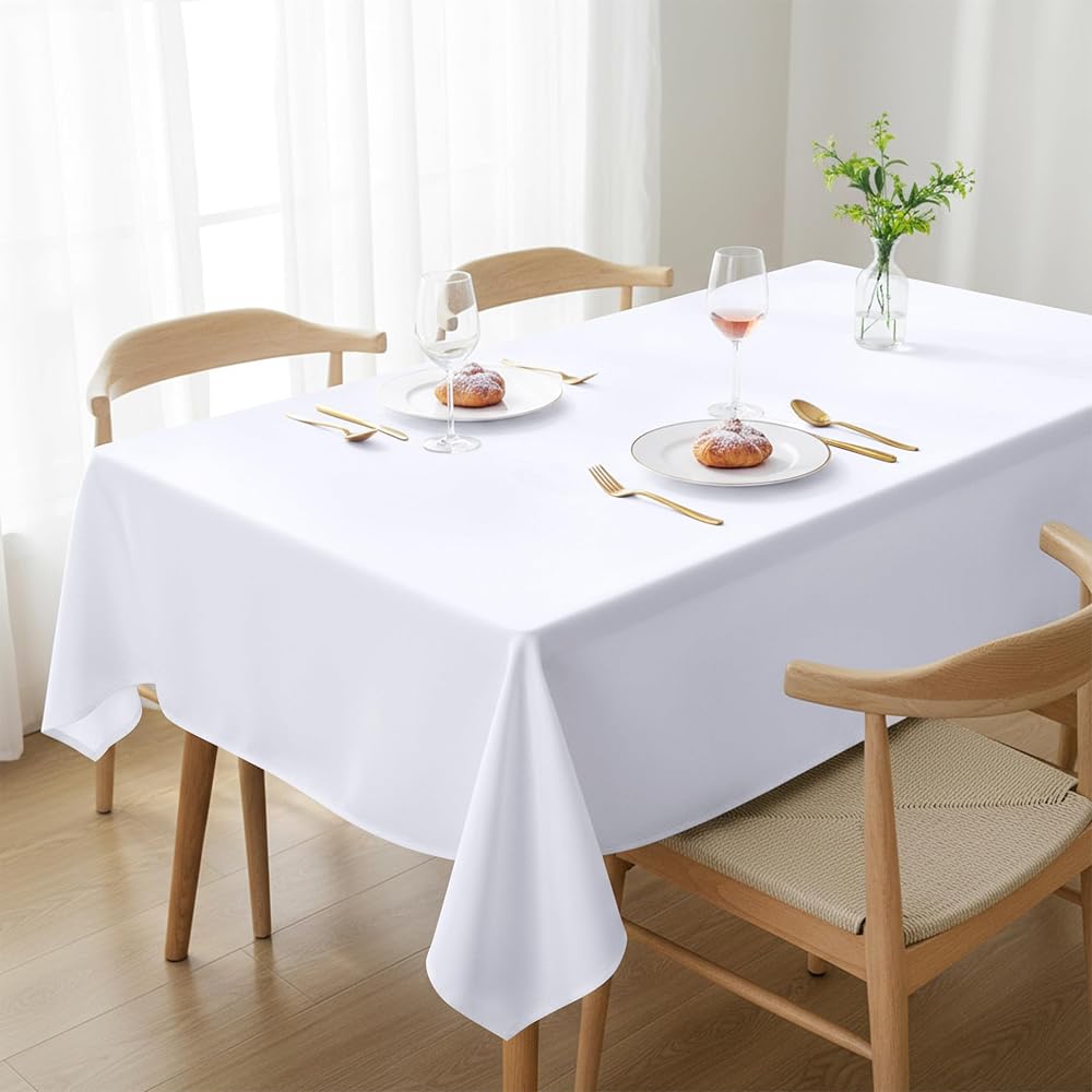 Utopia Kitchen Rectangle Tablecloth 140x240 cm White 55x95 in Polyester