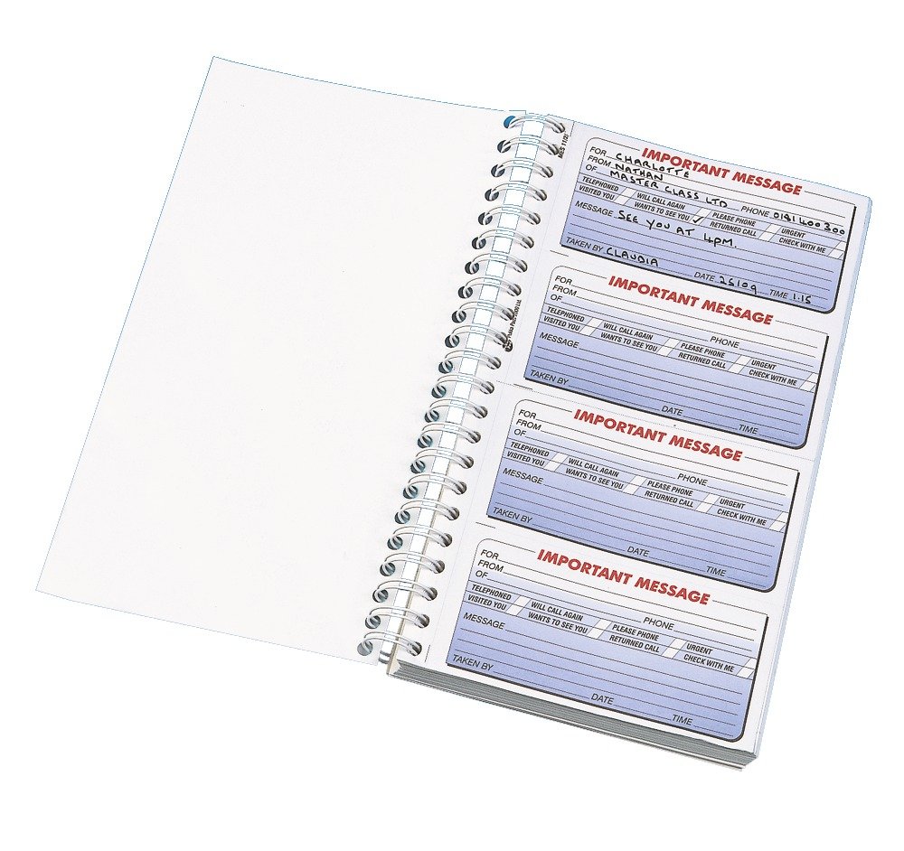 Q-Connect Duplicate Telephone Message Book 400 Messages