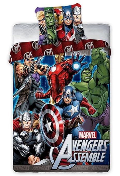 Buy Marvel Avengers Super Heroes Duvet Cover Set 100 Cotton Bed Linen Reversible Duvet Cover 55 X78 Pillowcase 27 X35 Online At Low Prices In India Amazon In