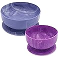 ChooMee Silicone Suction Bowls | Extra Strong Suction with Firm Bowl | Ideal for Infant and Toddler Baby Led Feeding | Medium + Small 2 CT