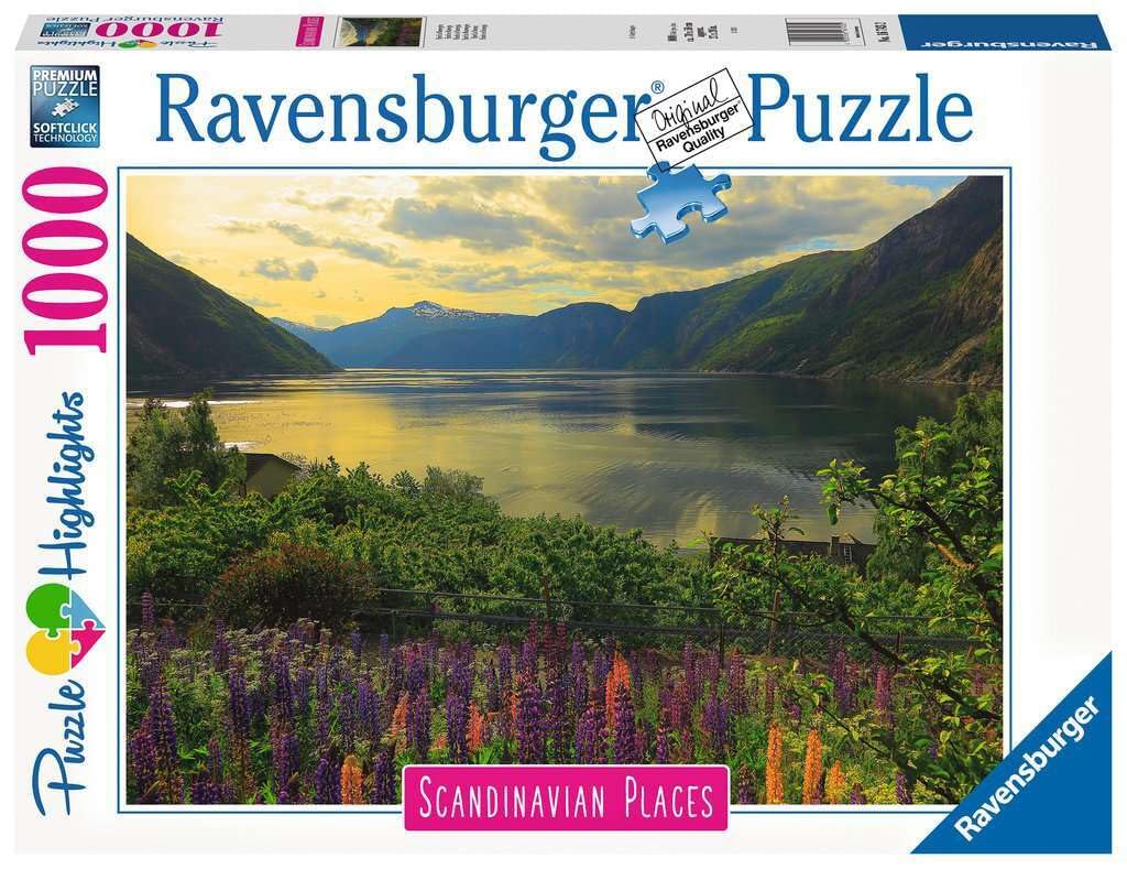Ravensburger - Norway Fjord Jigsaw Puzzle Scandinavian Places Collection 1000 Pieces Gift Idea for Her or Him Adult Puzzle