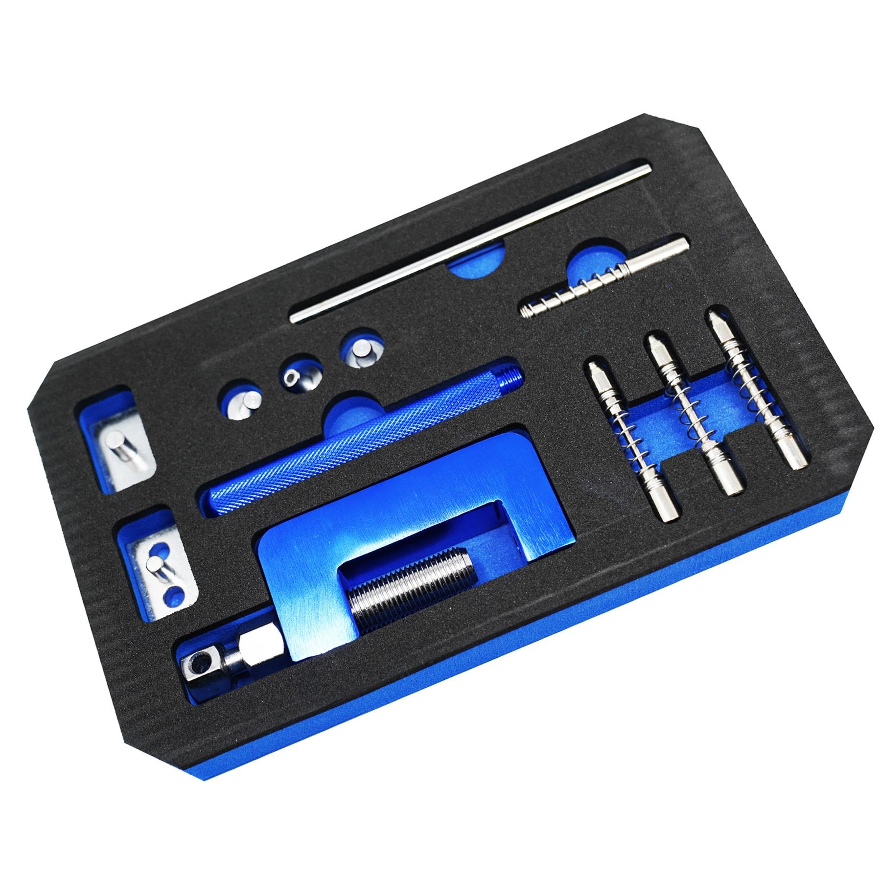 Dapetz ® 12 Pcs Motorcycle Chain Breaker Set, Riveter Chain Breaker Splitter - New Updated Version All Problems Fixed Universal Moto Bike Chain Breaker Splitter Link Repair Tool, Chain Cutter Breaker