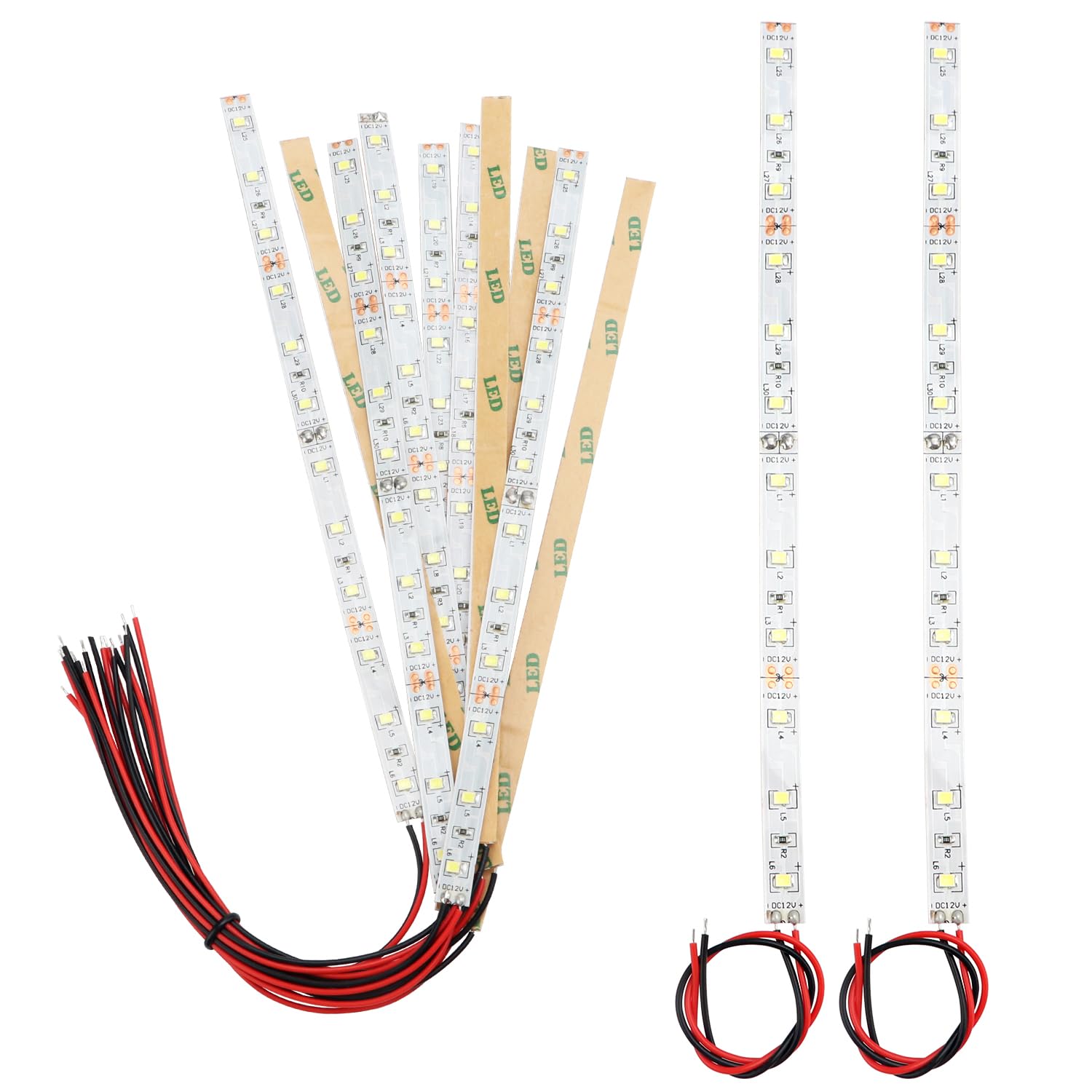 YIXISI 10 PCS 200mm Prewired Strip LED, 2335 SMD Light, 12V - 18V Strip Light, White