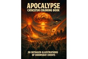 Apocalypse: Cataclysm Coloring Book: 50 Dark Illustrations of Global Collapse and Mass Extinction (The Post-Apocalypse Coloring Saga)
