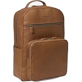 Johnston &amp; Murphy Men's Rhodes Backpack, Tan Full Grain, One Size