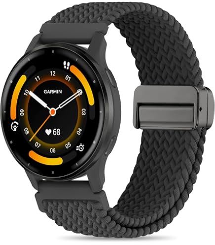 SeNool 18 Mm Gevlochten Nylon Horlogeband – Vervangende Band Voor Garmin Venu 4/3S, Forerunner 265S En Meer