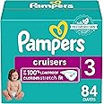 Pampers Cruisers Diapers - Size 3, 84 Count, Disposable Active Baby Diapers with Custom Stretch