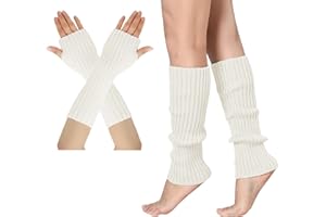 Leoparts Leg Warmers for Women 80s Ribbed Knit Leg Warmers for Dance Yoga Sports Cosplay Costume Party Accessory