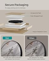 SONGMICS Round Mirror 76 cm Diameter Black Metal Frame view 6
