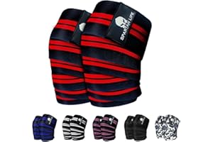 Victorbudo USA Knee Wraps with Straps for Squats, Powerlifting, Leg Press, and Cross Training Knee Wraps for Weightlifting, Flexible 78-inch