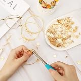 SANNIX Alphabet Charm Set 156Pcs 6 Styles A-Z KC Gold Antique Silver Jump Rings view 5