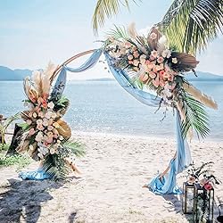 Wedding Arch Drapes Fabric 3 Panels Light Blue
