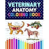 Veterinary Anatomy Coloring Book: Dog Cat Horse Frog Bird Anatomy Coloring Book. Perfect gift For All Ages Kids 4, 5, 6, 7, 8
