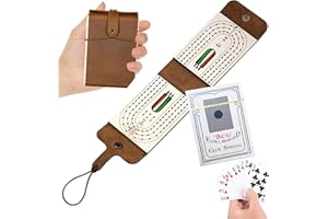 Personalized Maple Cribbage Board Set | Portable Travel Game with Full Deck, 6 Pegs & Storage | Gifts for Game Night, Camping