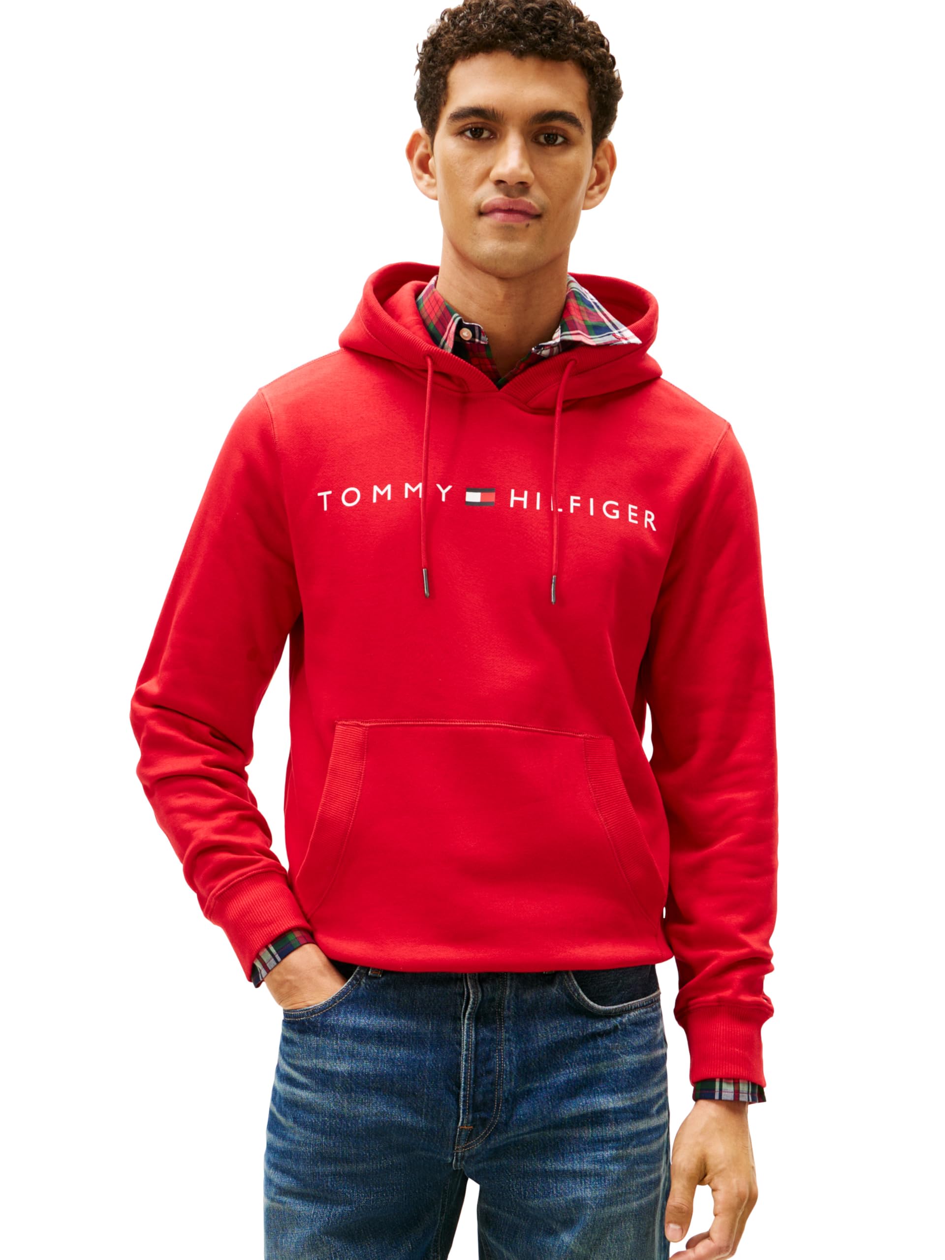 Tommy Hilfiger Men's THD Hoodie Sweatshirt Sweater, -Apple Red, XS Image