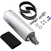 255LPH Fuel Pump GSL392 Universal High Flow & Pressure Inline Fuel Pump with 400-939 Install Kit Replace for GSL392, GSL392-400-939 GSL392400939