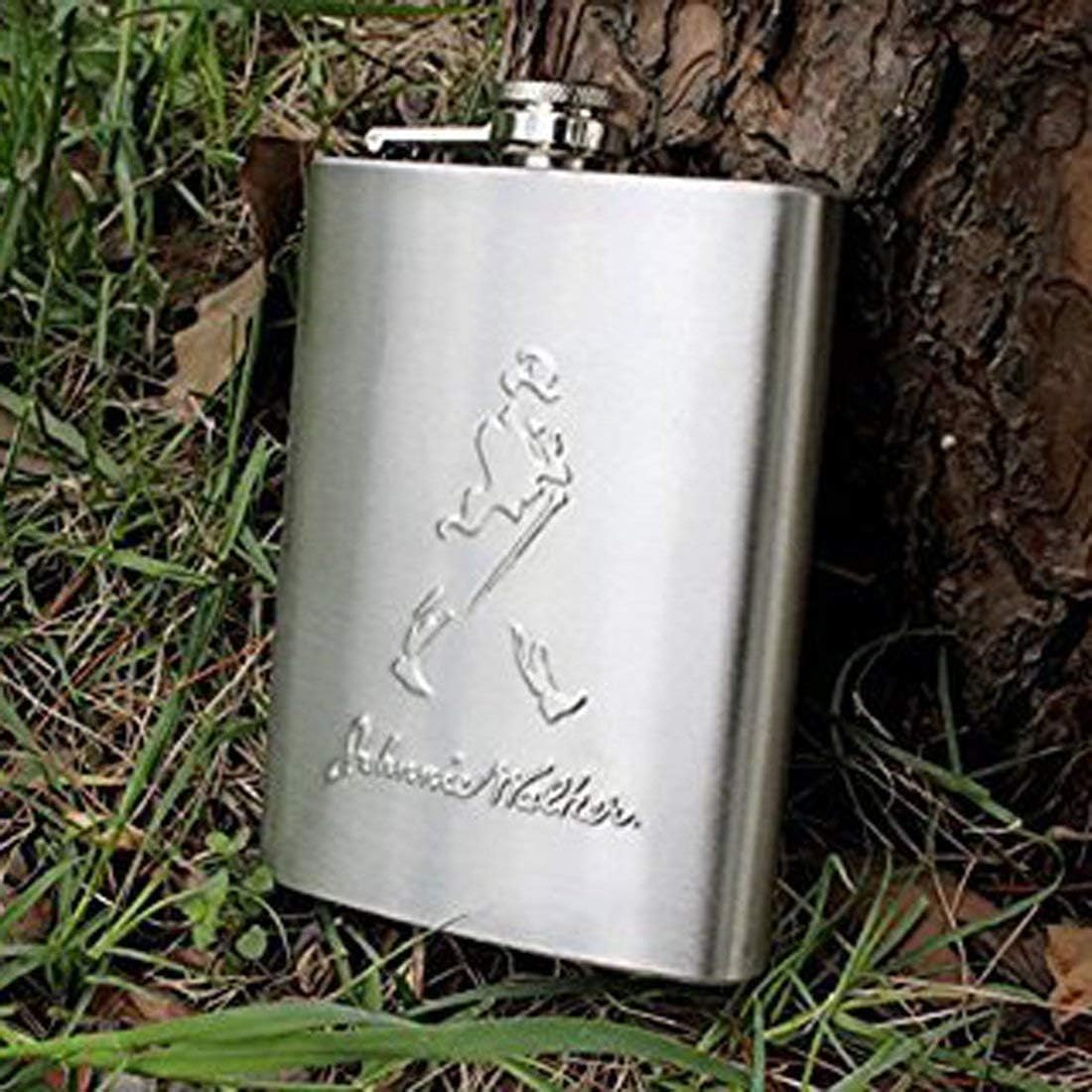 Aryshaa Johnnie Walker Stainless Steel Hip Flask (240 ml)