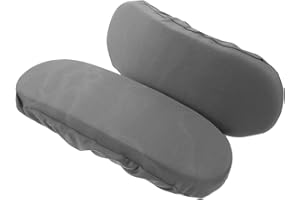 WOFASHPURET Office Chair Armrest Gloves Memory Foam Pads Removable Cushion for Computer Desk Seat Grey