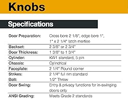 BRINKS, Tuscan Bronze, Push Pull Rotate Door Locks