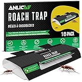18 Pack Cockroach Traps Indoor Sticky, Glue Traps for Roaches Bug Traps - Purely Physical Control, No Chemicals Non-Toxic, Ch