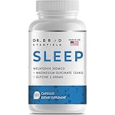 Dr Brad Stanfield Melatonin 300mcg + Magnesium Glycinate 126mg + Glycine 2,500mg for Sleep (120 Count, 30 Servings)
