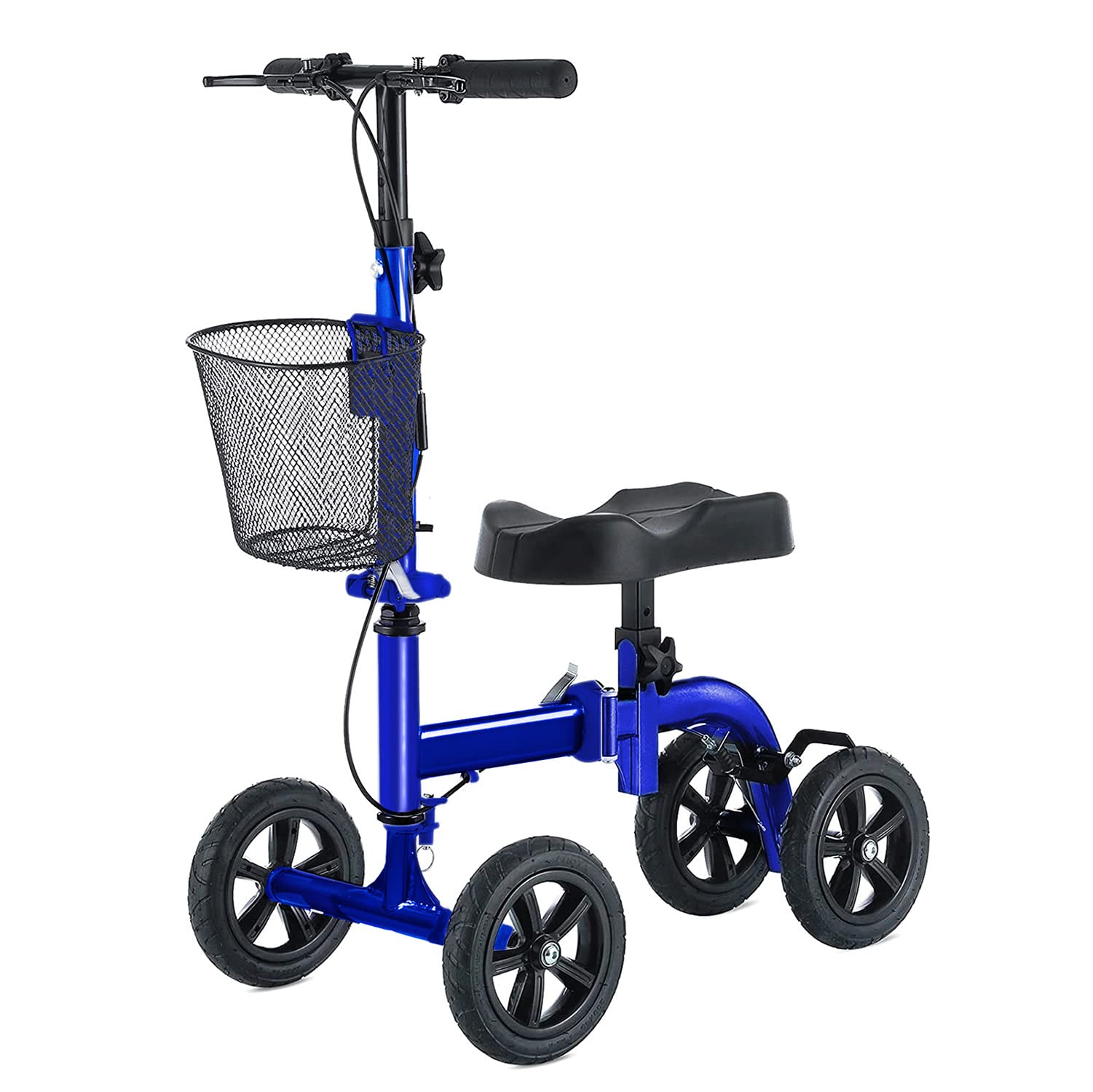 Photo 1 of RINKMO Knee Scooter, Foldable Knee Walker Economical Leg Scooters for Foot Injuries Best Crutches Alternative (Blue)