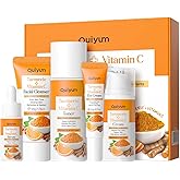 Turmeric Vitamin C Skin Care Set,5 Piece Gentle Skin - Turmeric Cleanser,Toner,Serum,Eye Cream,Moisturizer,to Cleanses, Soothing, Hydrating Skin, Skin Care Set for All Skin Type