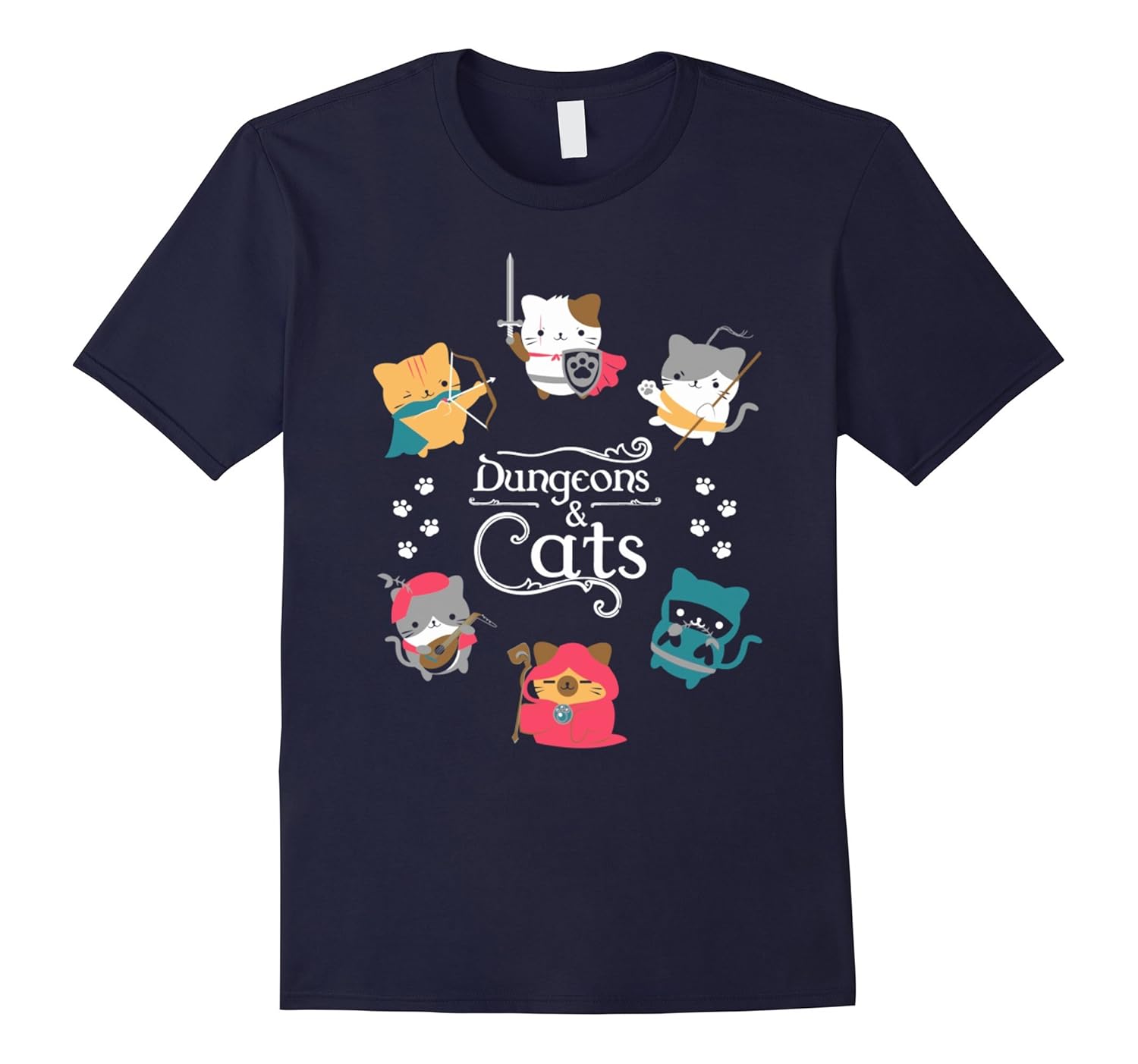 Dungeons and Cute Cats T-Shirt-ANZ