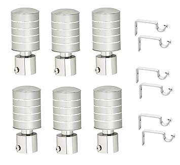 Aone Classic Silver Color Premium Curtains Brackets Door And