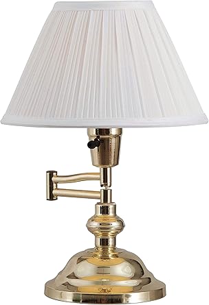 Kenroy Home 30163 Desk Lamps Polished Brass Swing Arm Table Lamp Amazon Com