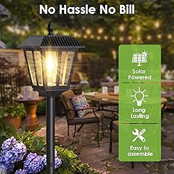 Greluna 68 Inches Solar Lamp Post Light
