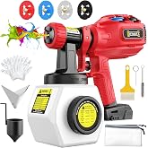 DIYtoolifz Cordless Paint Sprayer Compatible with Milwaukee 18V Battery, 1200ML Electric Spray Paint Gun with 4 Nozzles &amp; 3 Patterns, Quick Side Fill, Easy to Clean for House Painting(Tool Only)