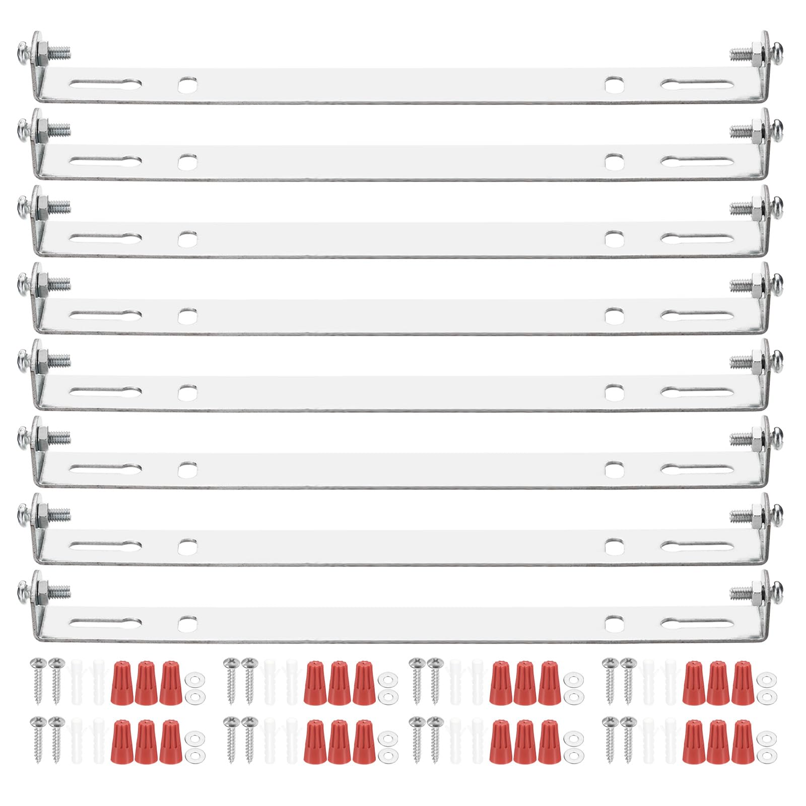 PATIKIL 170mm (6.69") Universal Light Fixture Mounting Bracket Kit, 8 Set Light Crossbar Ceiling Light Plate with Screw for Wall Light Ceiling Light Pendant Chandelier